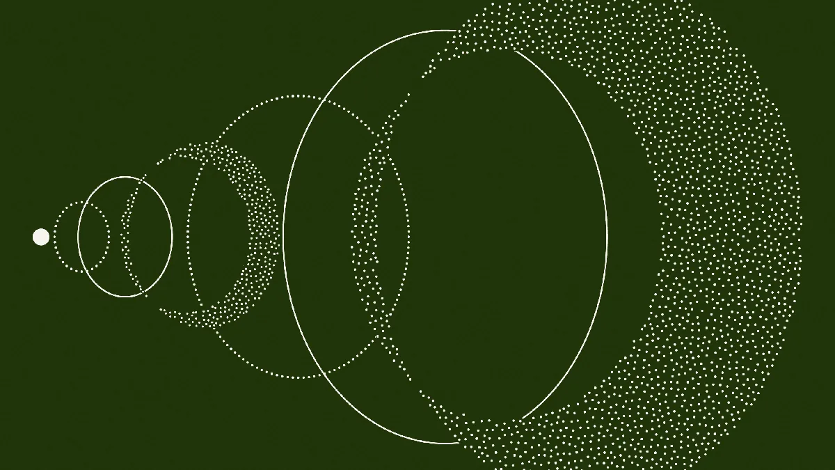 Reflection AI 官网博客为 Beam 发布的官方视觉：深绿底色上的光束涟漪